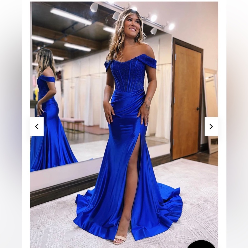New Hebeos royal blue prom dress